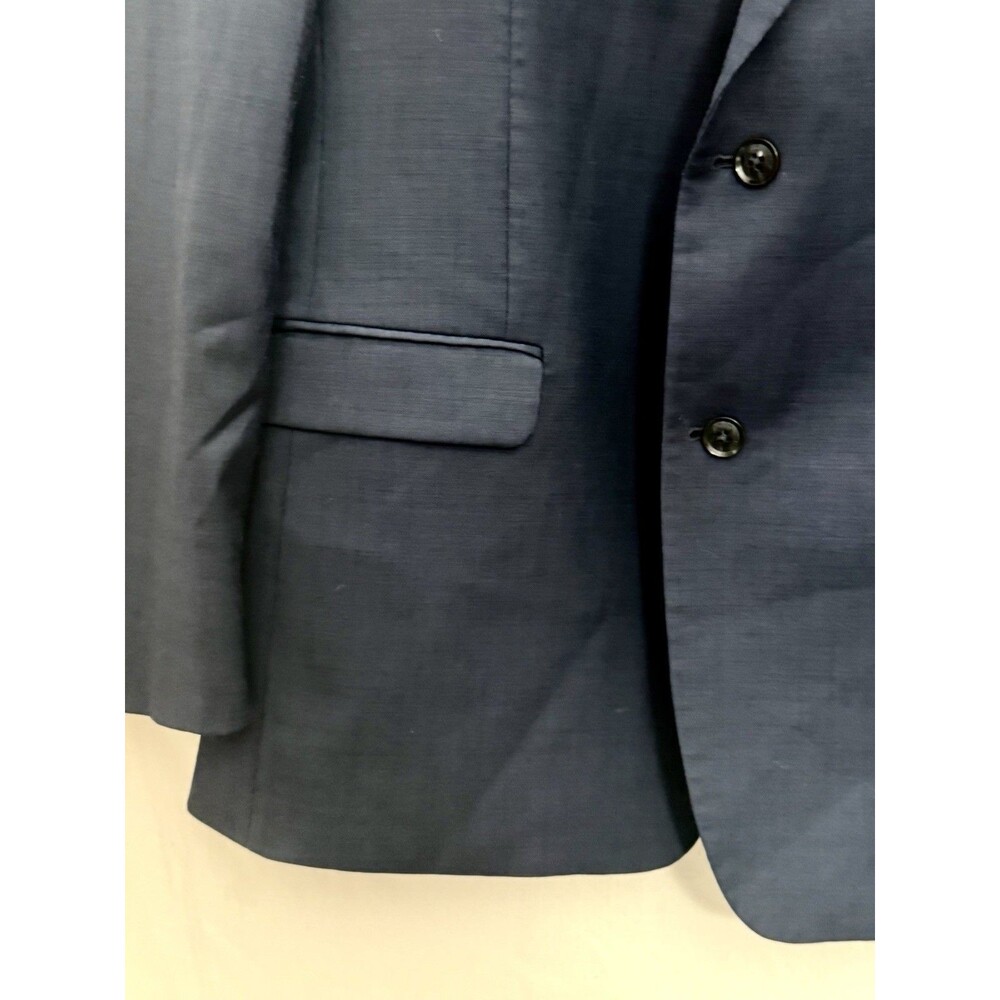 Tommy Hilfiger Navy Wool Blend Blazer 44R Stretch Suit Jacket Men EUC Preppy - Picture 8 of 16